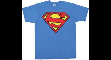 DC Comics Superman Heren Tshirt -S- Shield Blauw