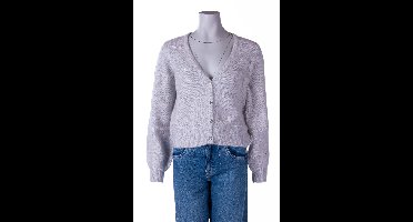 Princess vest lichtgrijs met sierknopen en pailletjes voor dames - L (40)