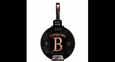 Berlinger Haus Wok/Koekenpan met Granietlaag - 28cm - Zwart/Rosegold