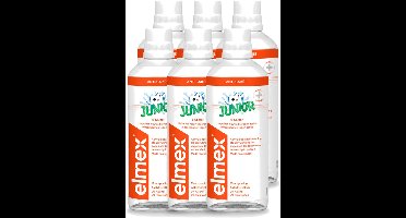 6 x Elmex - Tandspoeling - Junior - Anti Cariës - 400 ml - Voordeelverpakking - 6 stuks