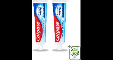 2 x Colgate - Advanced White - Tandpasta - 100ml - Grootverpakking - Vaatwasstrips - Tandpasta - Witte Tanden - Vlekverwijdering - Tandbederf - Gaatjes