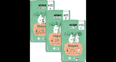 Muumi Baby Eco Luiers - Maat 4 - 7-14 kg - 126 stuks - Parfumvrij - Voor de gevoelige huid - Anti-allergischh