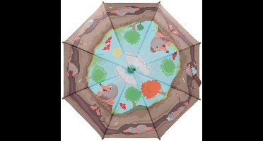 Esschert Design Kinderparaplu Panorama Mollenmotief