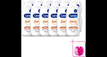 12 x Sanex Zero% - Douchegel - Verzorgend - Natuurlijke Ingrediënten - Droge Huid - 400 ml - Bulkverpakking - Douchegel - Droge huid