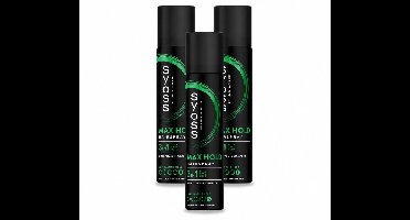 3 x Syoss - Max Hold - Haarspray - Compacte Fixatie - 75 ml - Voordeelverpakking - 3 stuks