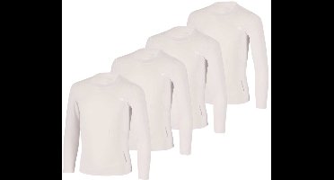 Thermoshirt - Kids - Baselayer - Unisex - Wit - Maat 104 t/m 164 - Thermokleding - 4-Pack - Wintersport - Alle sporten