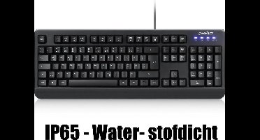 Perixx Periboard 517 B Afwasbaar toetsenbord (IP65) waterdicht toetsenbord | QWERTY/US - Zwart