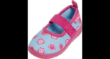 Playshoes pantoffels aquablauw uiltje