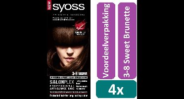 Syoss - Haarverf - 3_8 - Donker Goudbruin - 115ml x 4