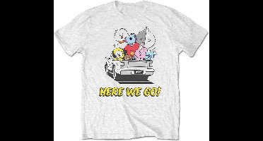 BT21 - Here We Go Heren T-shirt - M - Wit