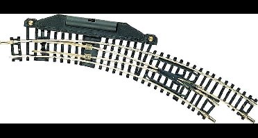 N Fleischmann rails (zonder ballastbed) 22275 Gebogen wissel, Elektrisch, Rechts 42 ° 194.6 mm, 228.2 mm 1 stuk(s)