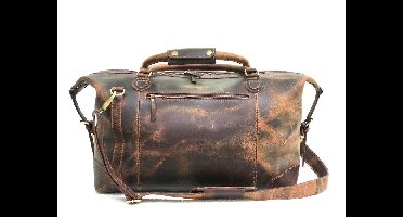 Leren reistas- lederen weekendtas - industrieel lederen tas - industrial-Leather weekend - travel- bag