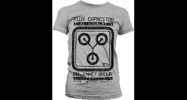 Back to the Future Flux Capacit- of Girly-T-shirt voor dames, kleur: Heather-Grey