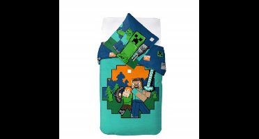 Minecraft Dekbedovertrek ready 140 x 200 cm - Katoen (70 x 90 cm)
