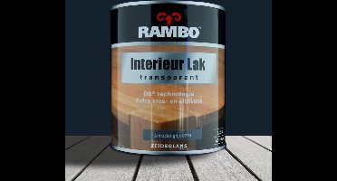 Rambo Interieur Lak Transparant 0,75 liter - Antraciet grijs