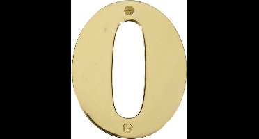AVENUE metalen huisnummer ‘0’ hoogte 11 cm | MESSING