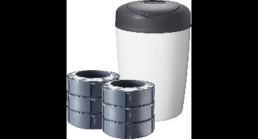 Tommee Tippee Simplee Sangenic luieremmer starterset met 6 navulcassettes, voor gegarandeerde bescherming tegen vieze geurtjes en bacteriën*, 100% gerecycled frame