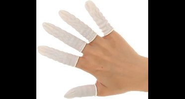 Scoby - Vingerbescherming - Latex Vingerbeschermer - 25 Stuks - Wit