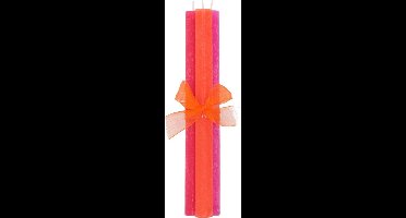 Frosty fuchsia mix taper candle 2x25cm - set van 3 kaarsen