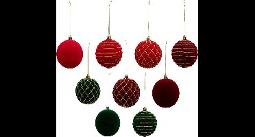 Set van kerstdecoraties, Ø 8 cm