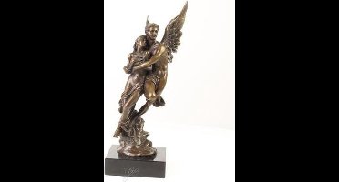 Sculptuur brons - Cupido en Psyche