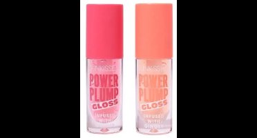 Sunkissed Power Plump LipGloss Peach & Strawberry - Set van 2 stuks (2 x 5.1ml)