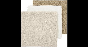 Meyco Baby Uni pre-washed hydrofiele doeken - 3-pack - pre-washed hydrofiel - offwhite/soft sand/taupe - 70x70cm