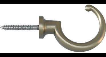 Schroefhaak Borst 28mm mat nikkel gelakt