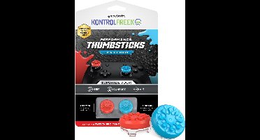 KontrolFreek Performance Thumbsticks - Switch Pro Controller - Splash Rood/Blauw