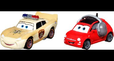 Mattel Disney and Pixar Cars On the Road Lightning McQueen Deputy Hazard & Bella Cadavre 2-Pack