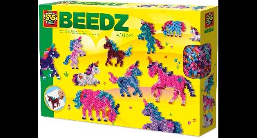 SES Creative Beedz Strijkkralen Set - Unicornwereld - Voor Meisjes vanaf 5 Jaar - 4000 Stuks - Knutselen - PVC-Vrij - Schoencadeautjes Sinterklaas