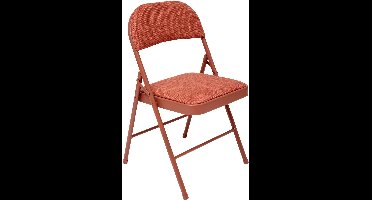 5Five Vouwstoel/Klapstoel Flexy - Metalen Frame - 47x47x80cm - Rood