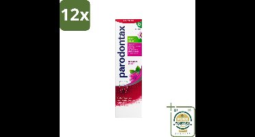 Parodontax - Tandpasta - Herbal Fresh - Bergamot & Mint - 75ml - Voordeelverpakking - 12 stuks - Kruidenextracten - Bloedend tandvlees