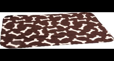 Flamingo Milda - Deken Honden - Fleece Deken Milda Bruin Bot 100x70cm - 1st