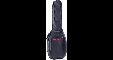 MUSIC STORE "Deluxe" Gigbag E-bas zwart/rood Logo - Tas voor basgitaar