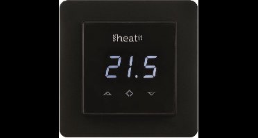 Heatit HEAE5430498-B Z-Wave Zwart thermostaat