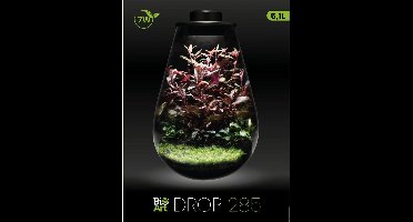 BIOART Drop 285 zwart nano plantenterrarium 5,1L met LED en ventilatie