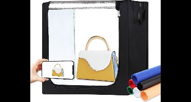 Puluz professionele fotostudio box – 50x50x50cm – LED verlichting - 6 kleuren achtergrond - Draagbaar