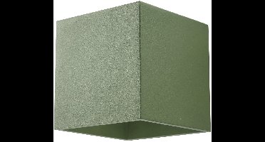 Sollux Lighting Wandlamp Quad - G9 - olijfgroen - aluminium - 10x12x10cm
