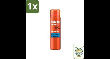 1 x Gillette Fusion5 ProGlide - Scheergel - Hydraterend - Met Cacaoboter - 200 ml- Scheergel - Hydraterende Scheergel - Cacaoboter - Gevoelige Huid - Comfortabele Scheerbeurt