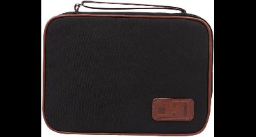 Opbergcase Elektronica - Reis Organizer - Elektronica Opbergen - Goed Gevoerd - 25x23cm - Zwart