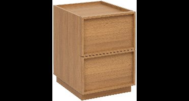 Nachtkastje met 2 laden van hout FRAMY