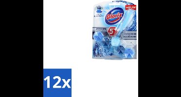 12 x Glorix – Toiletblok – Blauw Water Ocean – Fris - Toiletblok - Blauw Water - Reiniging Toilet - Anti-kalk - Frisse Geur