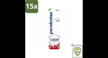 15 x Parodontax – Complete Protection Whitening – Tandpasta tegen Bloedend Tandvlees – 75 ml - Grootverpakking - Gezond Tandvlees - Tandplak Verwijderen - Witte Tanden - Frisse Adem - Fluoride