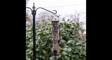 Voedersilo met 4 openingen - zwart (Vogelbescherming Nederland)