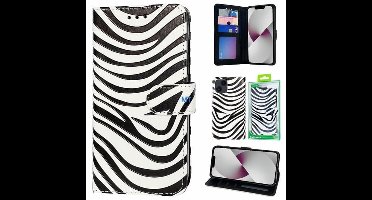 GREEN ON 3D Print Wallet Case Black Zebra Skin Xiaomi Redmi 10X 5G