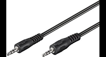 Goobay AUX-audiokabel 2,5 m met 2 jackstekkers 3,5 mm stereo, koperen geleider met nikkelcontacten, extra lang voor grotere afstanden