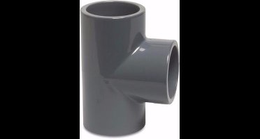 Mega T-stuk 90° PVC-U 32 mm lijmmof 16bar grijs