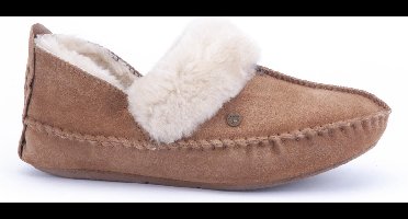 Warmbat Barrine Suede Dames Sloffen - Cognac