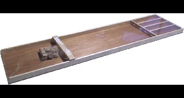 HOT Games Sjoelbak junior - 120 cm - Inclusief 20 beukenhouten schijven